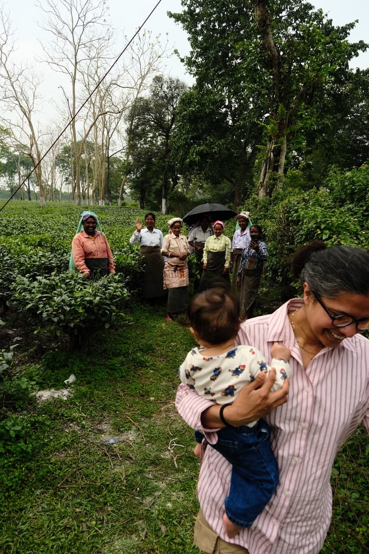 Founders with their baby in India